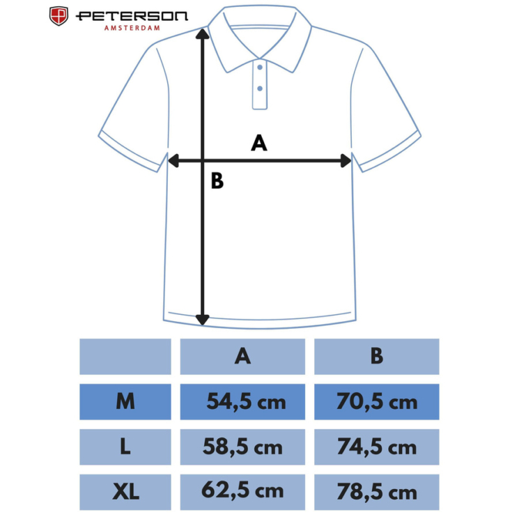 Férfi fehér, normál szabású pólóing M-től XL-es méretig - Peterson