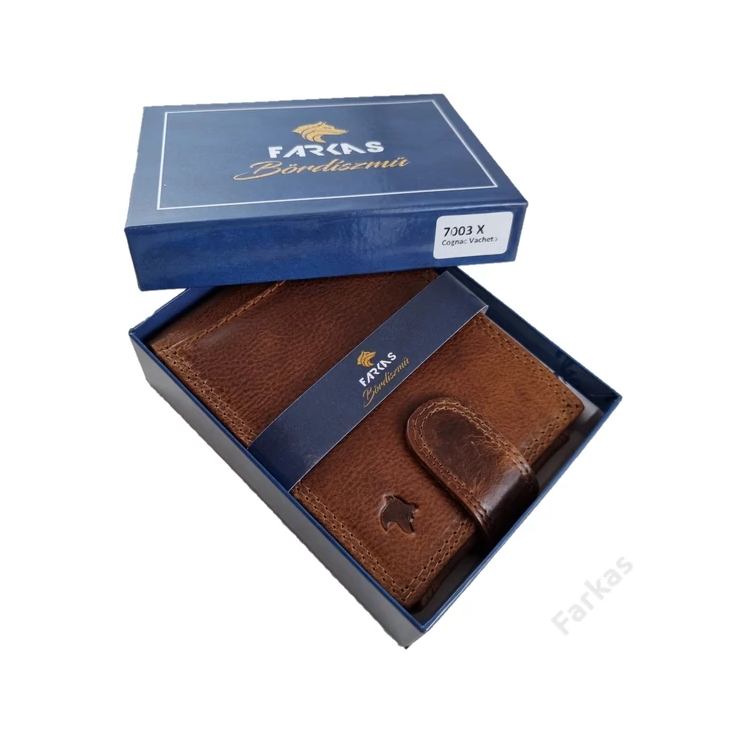 FARKAS RFID prémium bőrpénztárca díszdobozban