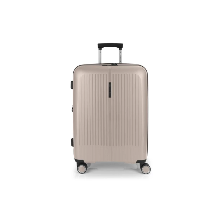 Gabol Brooklyn 4-kerekes bővíthető bőrönd Bézs színben 65 cm GA-1239M