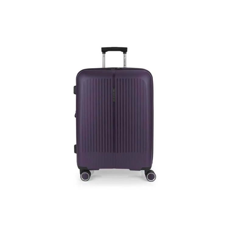 Gabol Brooklyn 4-kerekes bővíthető bőrönd Lila színben 65 cm GA-1239M