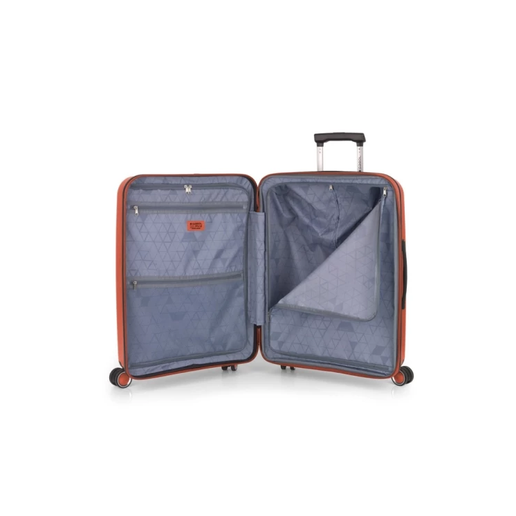 Gabol Brooklyn 4-kerekes bővíthető bőrönd Ezüst színben 65 cm GA-1239M