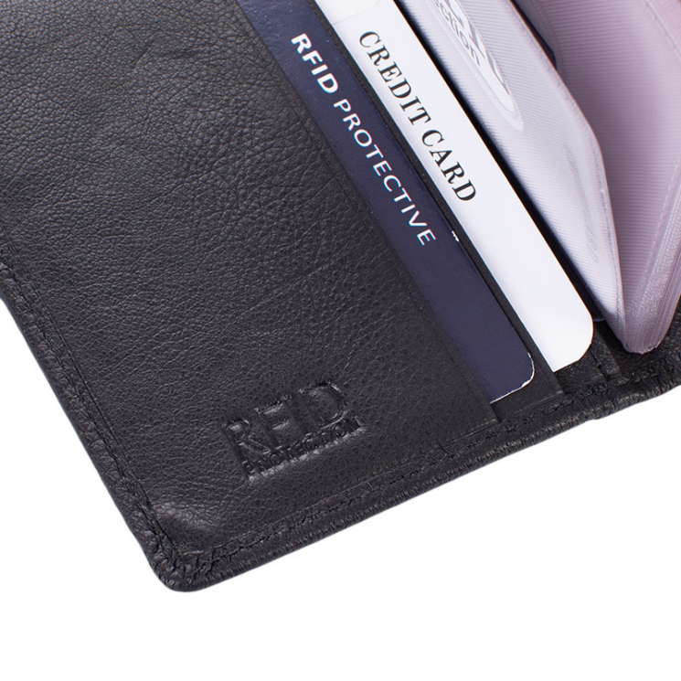 GIULIO COLLECTION valódi bőr kártyatartó RFID rendszerrel