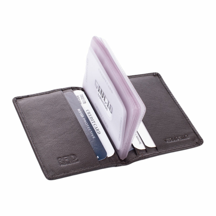 GIULIO COLLECTION valódi bőr kártyatartó RFID rendszerrel