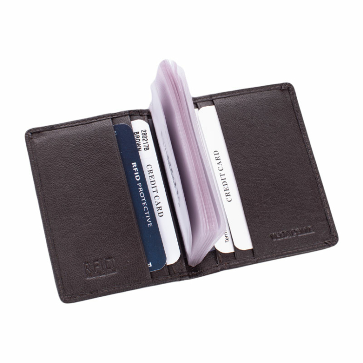 GIULIO COLLECTION valódi bőr kártyatartó RFID rendszerrel