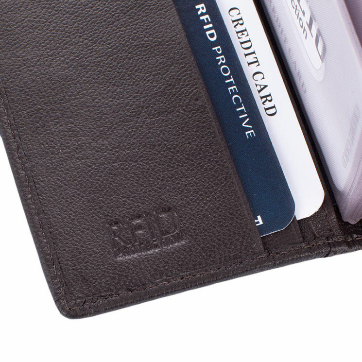 GIULIO COLLECTION valódi bőr kártyatartó RFID rendszerrel