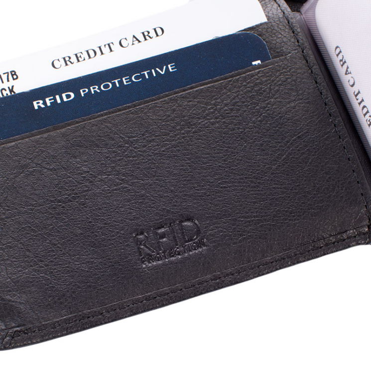 GIULIO COLLECTION valódi bőr kártyatartó RFID rendszerrel
