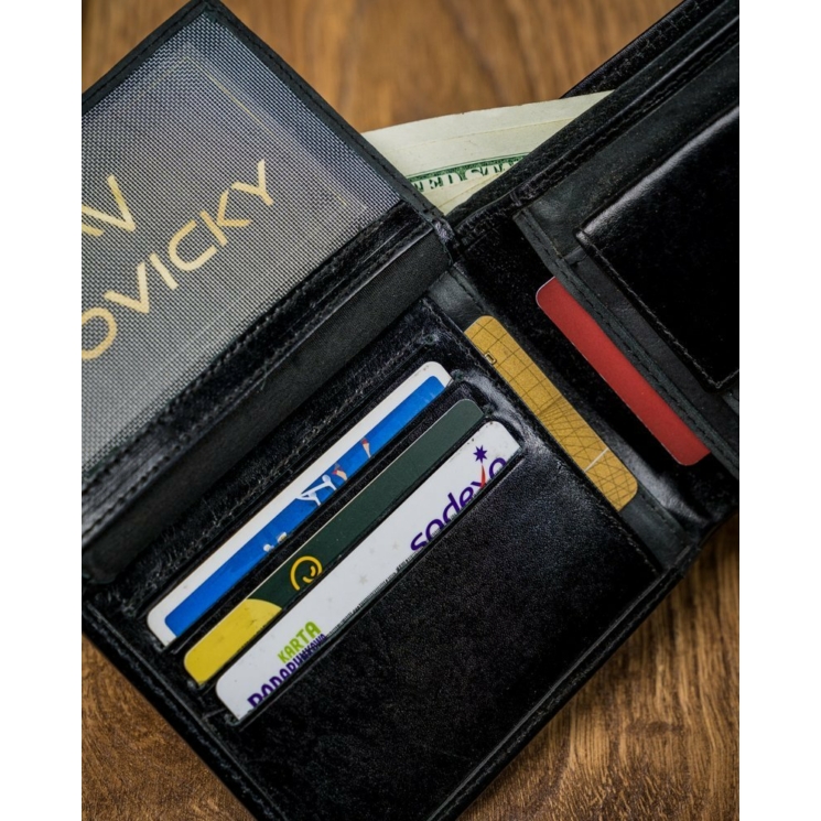 Valódi Bőr Elegáns férfi pénztárca RFID védelemmel