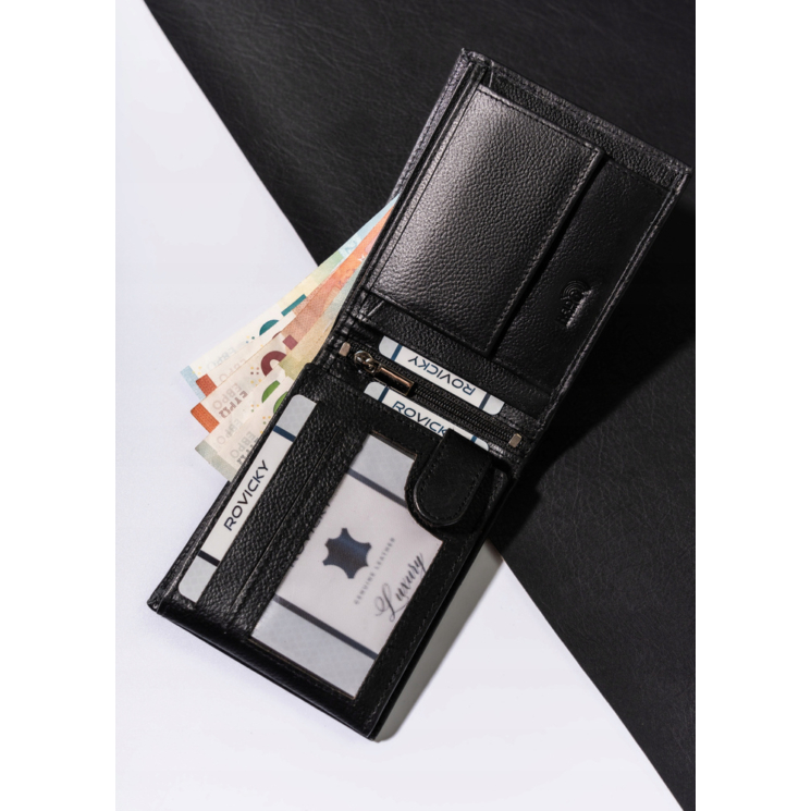 Valódi Bőr Férfi Pénztárca RFID rendszerrel