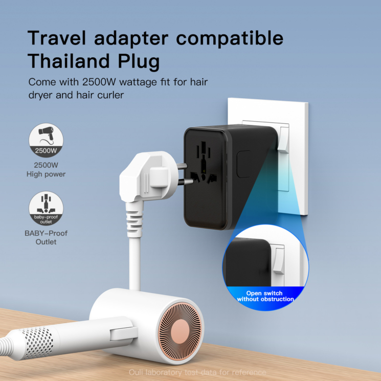 Utazási kiegészítők Világ adapter USB Töltővel OL-A01-PQ25