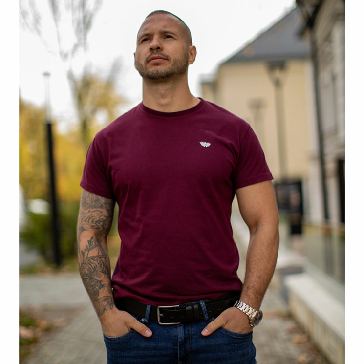 Férfi öv fekete színben 125 cm