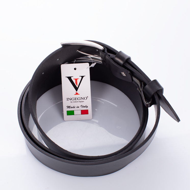 Valódi bőr férfi öv fekete színben Made In Italy 150 cm