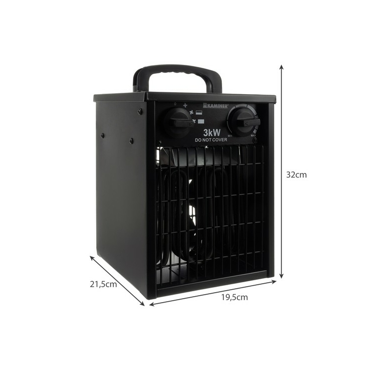 NAGY TELJESÍTMÉNYŰ ELEKTROMOS FŰTŐBERENDEZÉS VENTILÁTORRAL