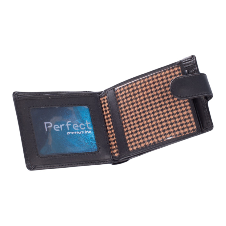 Prémium valódi bőr kis méretű férfi pénztárca díszdobozban RFID rendszerrel