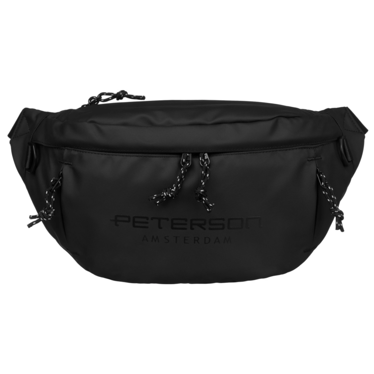 Peterson Többzsebes vízálló övtáska fekete színben 