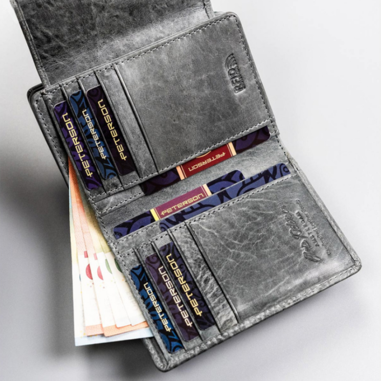 Kis méretű Valódi bőr női pénztárca RFID védelemmel