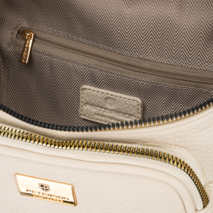 Peterson Crossbody női oldaltáska világos bézs színben