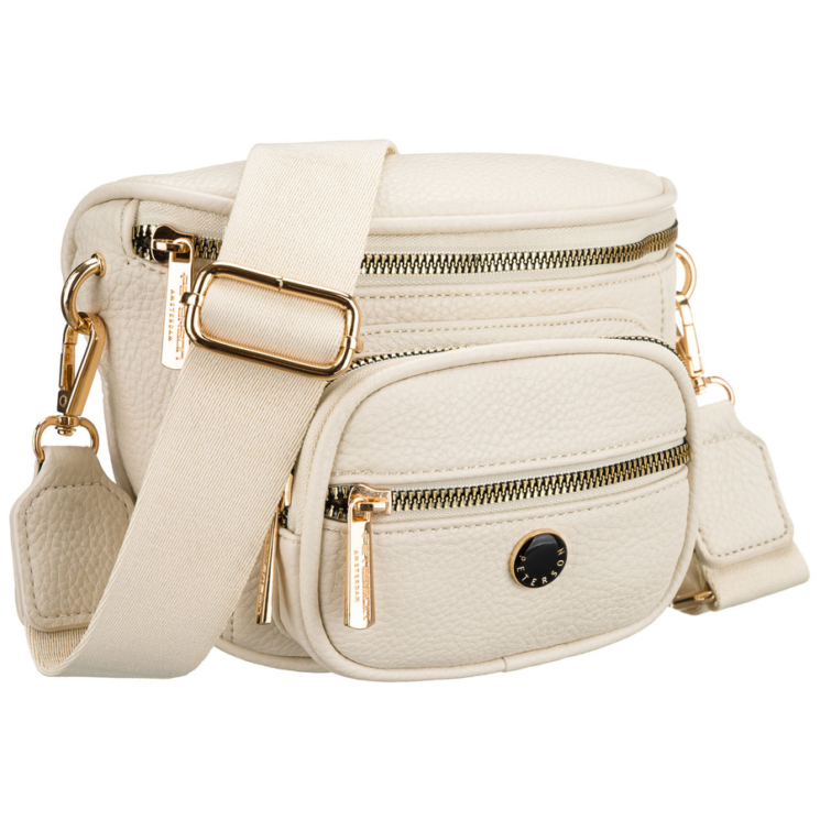 Peterson Crossbody női oldaltáska világos bézs színben