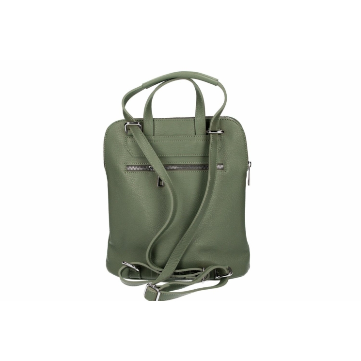 Valódi bőr női Ipad tartós hátizsák S méret S7139 MilitaryGreen