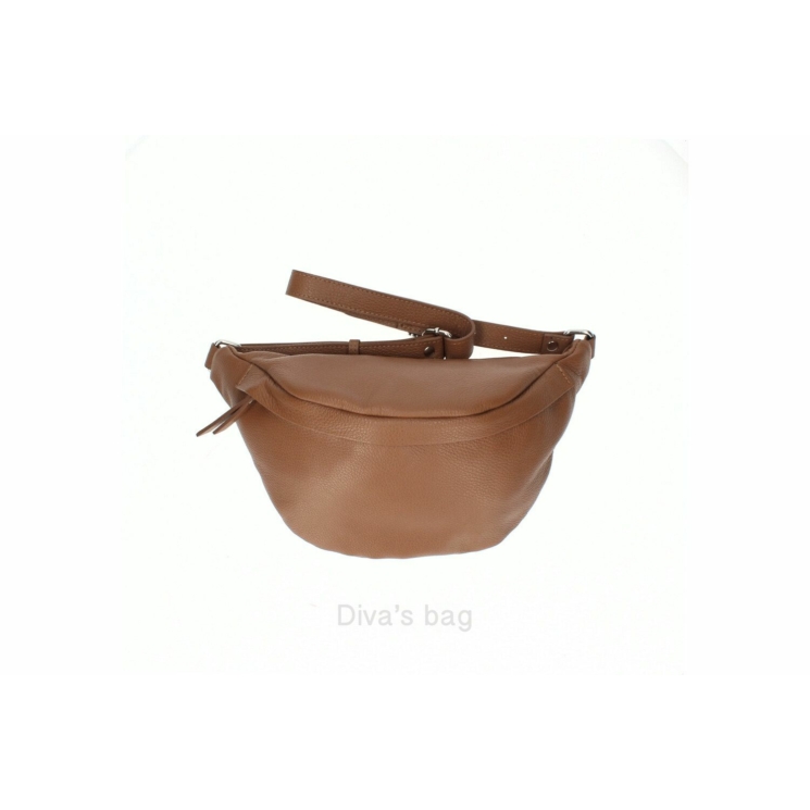 Valódi bőr női oldaltáska sötétbarna színben TR247 DarkBrown