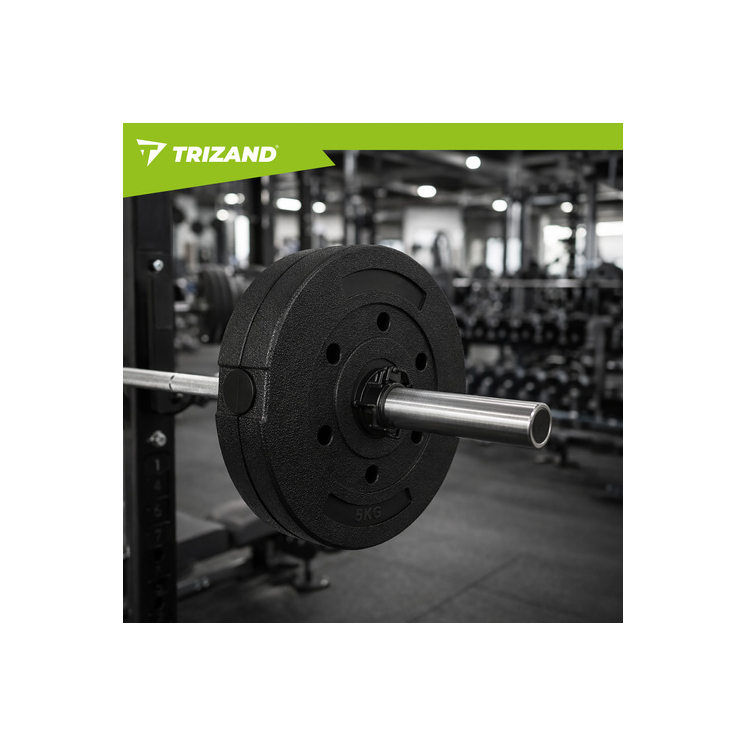 Súly 5 kg Trizand 4 darabos bitumenes súlyzólap készlet súlyzókhoz és rudakhoz