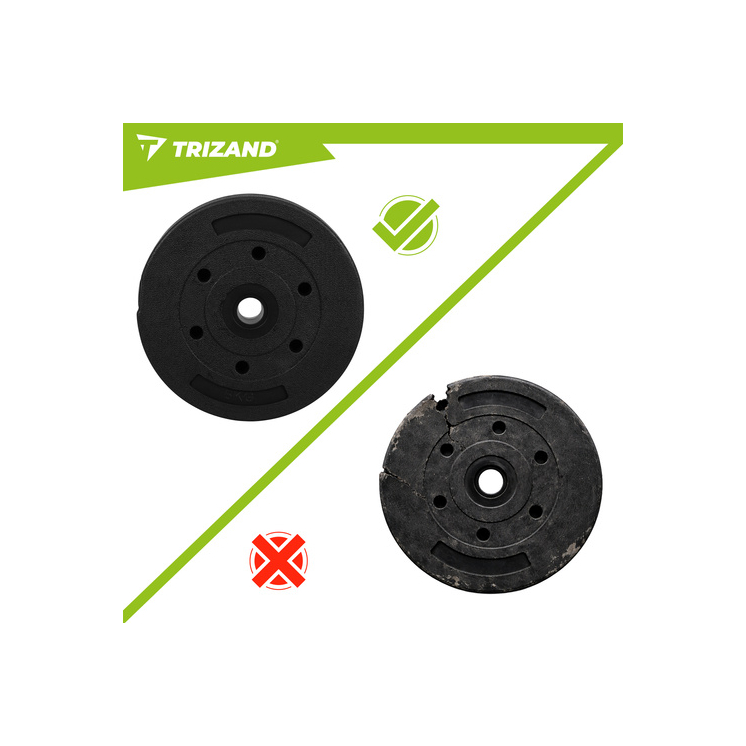 Súly 5 kg Trizand 4 darabos bitumenes súlyzólap készlet súlyzókhoz és rudakhoz