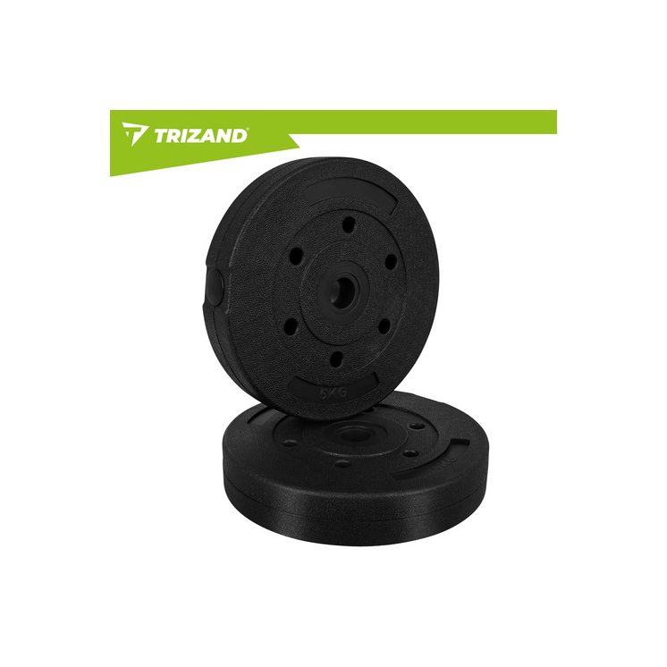 Súly 5 kg Trizand 4 darabos bitumenes súlyzólap készlet súlyzókhoz és rudakhoz