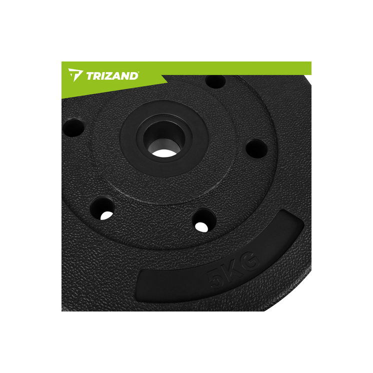 Súly 5 kg Trizand 4 darabos bitumenes súlyzólap készlet súlyzókhoz és rudakhoz