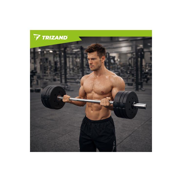 Súly 5 kg Trizand 4 darabos bitumenes súlyzólap készlet súlyzókhoz és rudakhoz