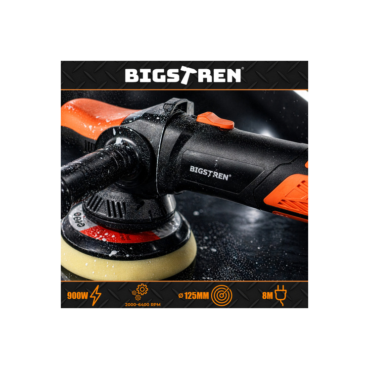 900 W-os Bigstretch kettős működésű autópolírozó, DA 125/150 mm sebességszabályozással