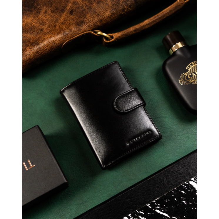 Peterson Elegáns férfi bőr pénztárca és öv Ajándékcsomag