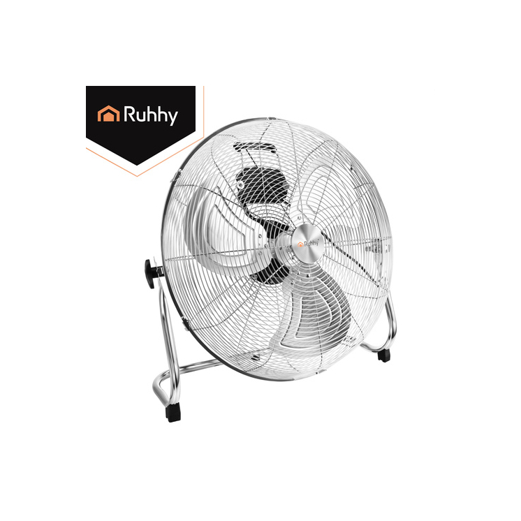 Padlóventilátor 50 cm Ruhhy 130W fém nagy teljesítményű 3 sebességfokozat