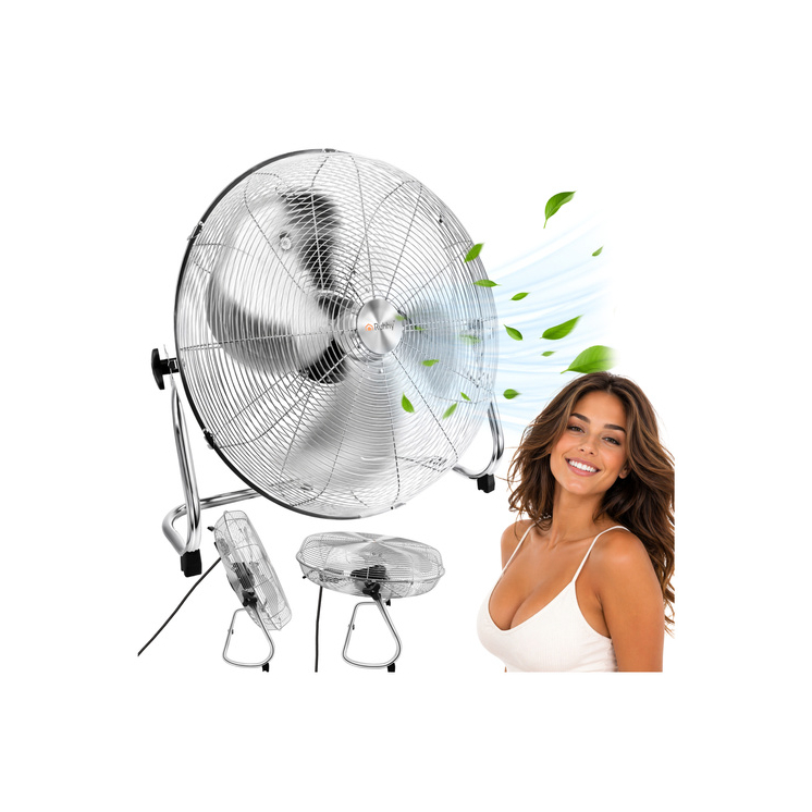 Padlóventilátor 50 cm Ruhhy 130W fém nagy teljesítményű 3 sebességfokozat