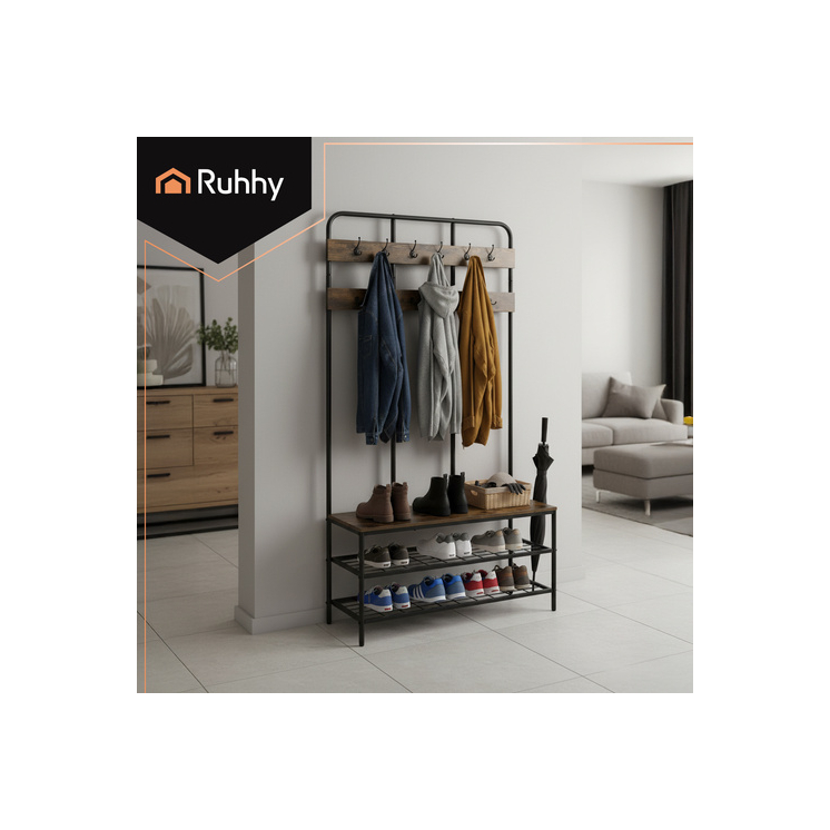 Álló cipőspolc akasztóval 182cm Ruhhy 27036