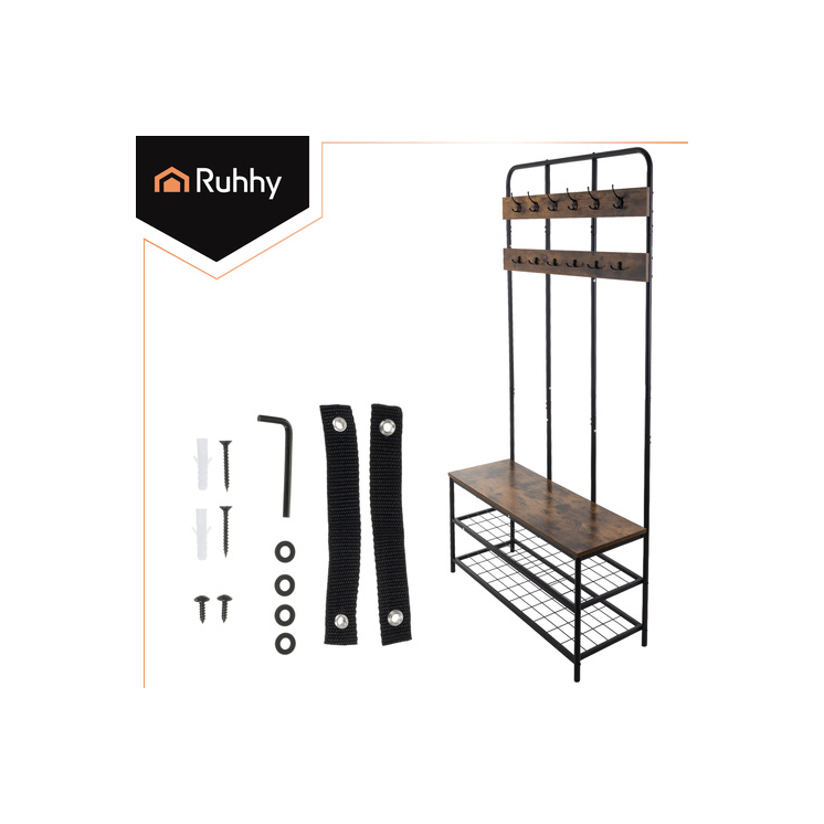 Álló cipőspolc akasztóval 182cm Ruhhy 27036