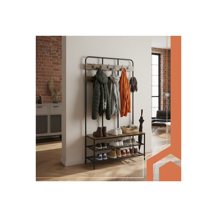 Álló cipőspolc akasztóval 182cm Ruhhy 27036