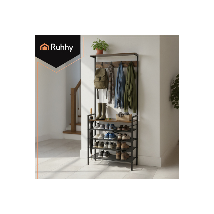 Álló cipőspolc akasztóval 189cm Ruhhy 27035