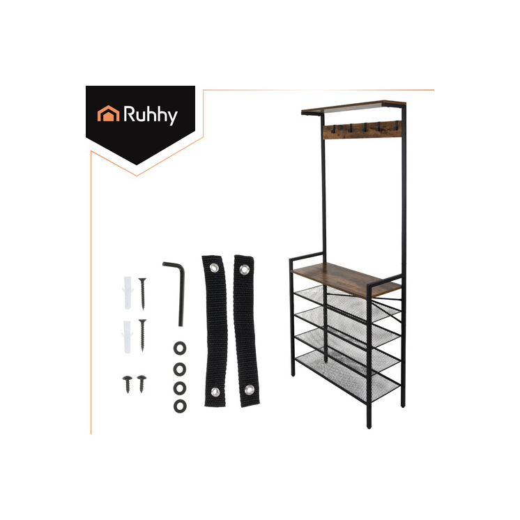 Álló cipőspolc akasztóval 189cm Ruhhy 27035