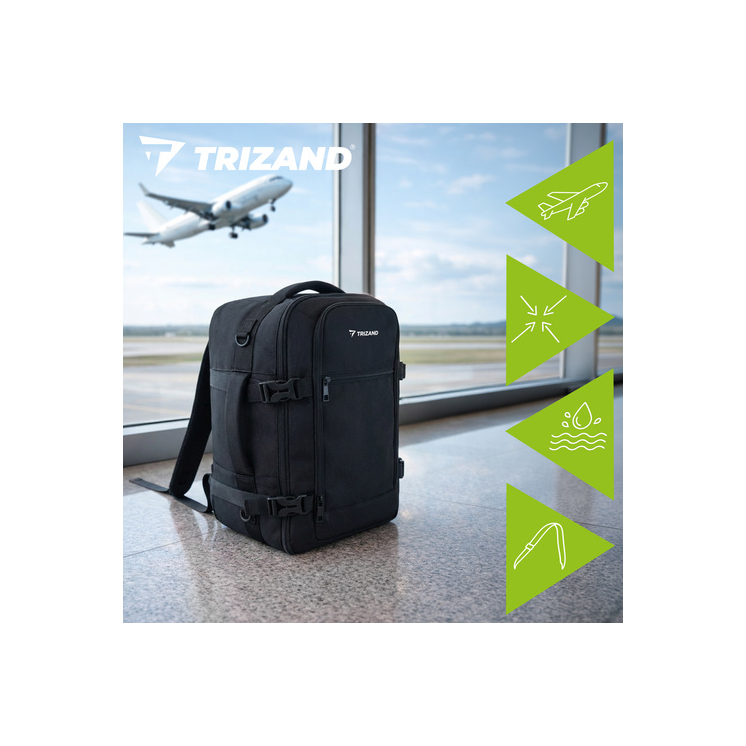Vízálló 3-funkciós kézipoggyász hátizsák / válltáska – Wizz Air és Ryanair kompatibilis 40x30x20 cm
