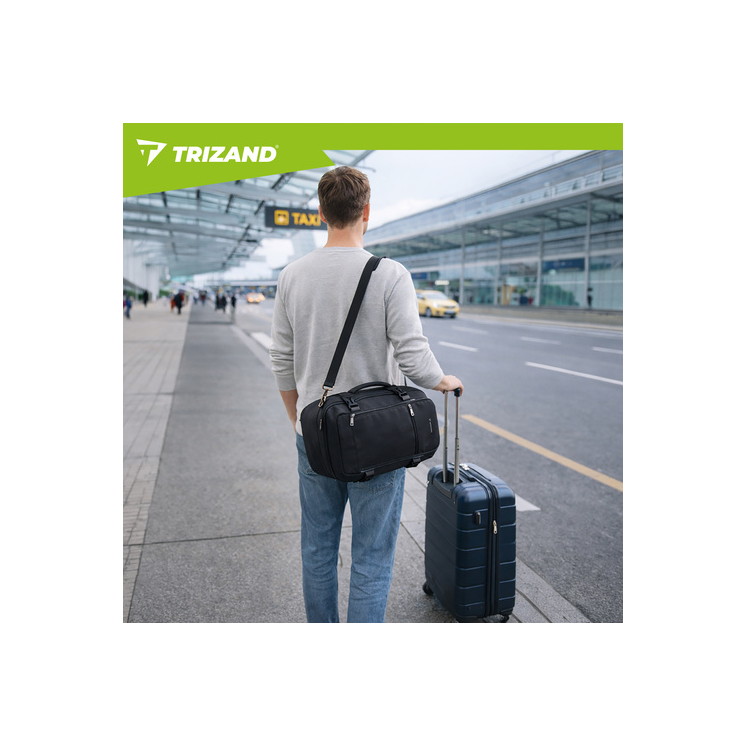 Vízálló 3-funkciós kézipoggyász hátizsák / válltáska – Wizz Air és Ryanair kompatibilis 40x30x20 cm