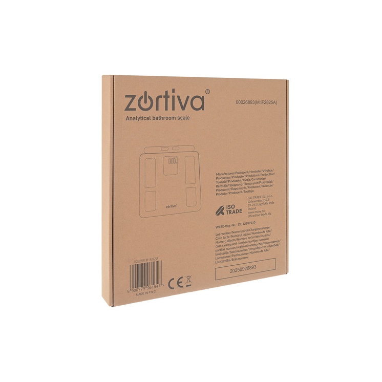 Zortiva Analitikai bluetoothos fürdőszobamérleg