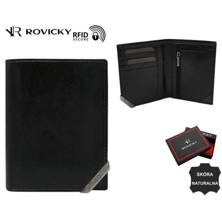ROVICKY RFID bőr pénztárca N484-RVTM-GN