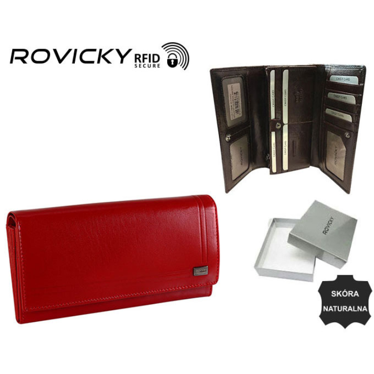 Rovicky női RFID bőr pénztárca CPR-8787-BAR
