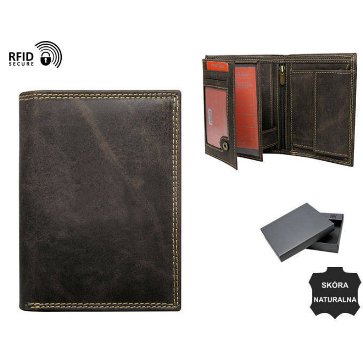Férfi bőrtárca N4-CHM-NL BOX-9097 Barna N4-CHM-NL BOX-9097 barna
