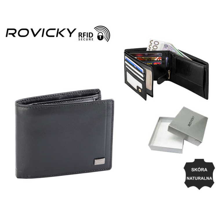 ROVICKY bőr RFID pénztárca PC-103-BAR