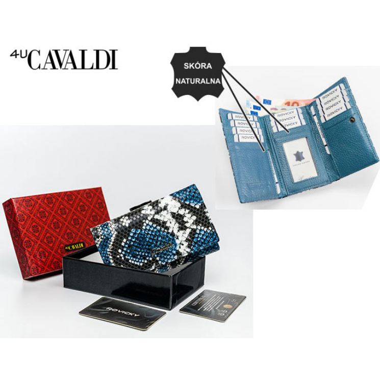 Női pénztárca bőr+PU PX23-DNH D.Blue
