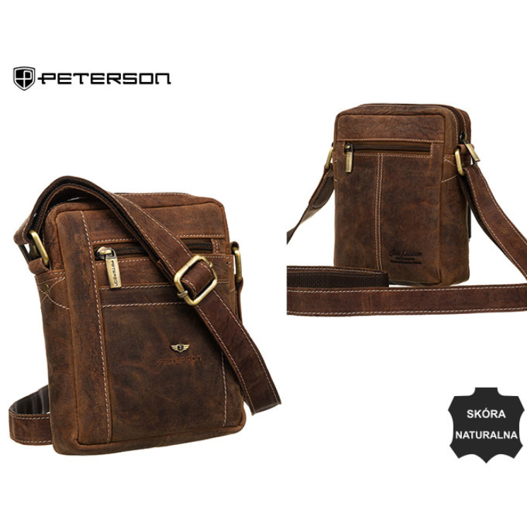 Bőr táska PTN 2505840-NSH Tan színű