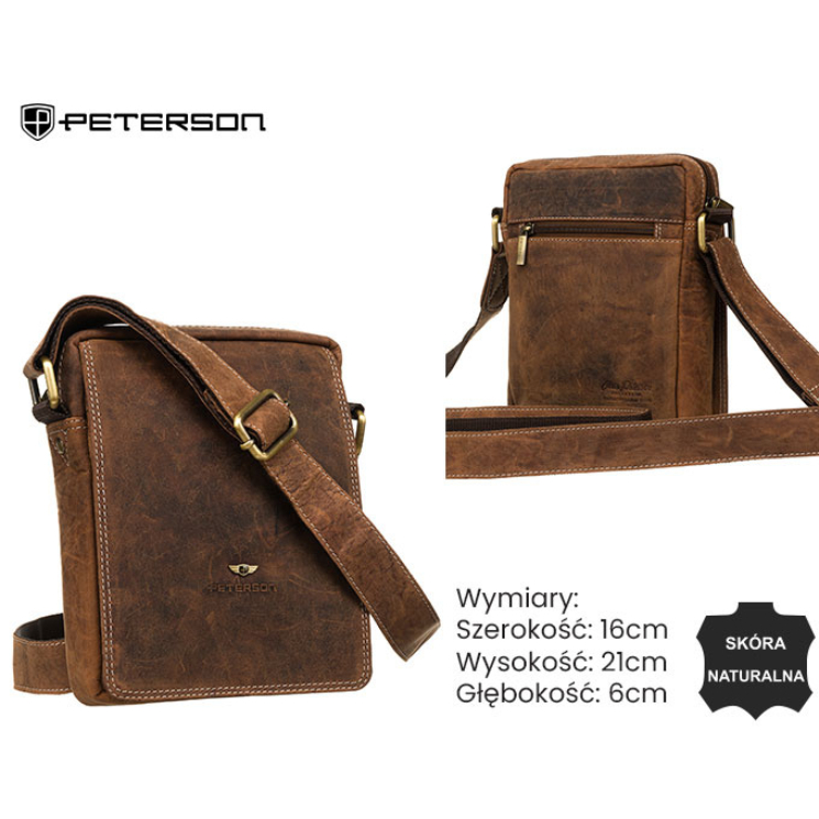 Bőr táska PTN 250586-NSH TAN