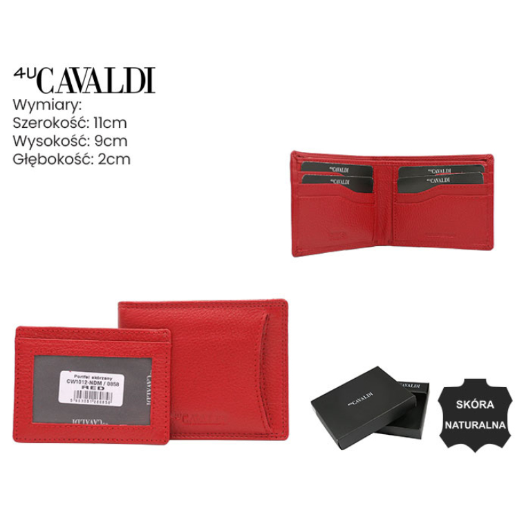Bőr pénztárca CW1012-NDM Piros