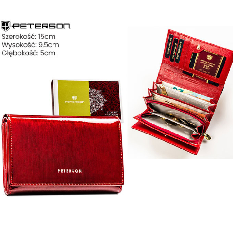 Női bőr pénztárca PTN 76112-SH Piros