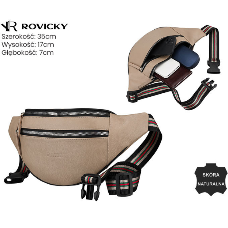 Bőr tasak R-3006-CLB Bézs színű